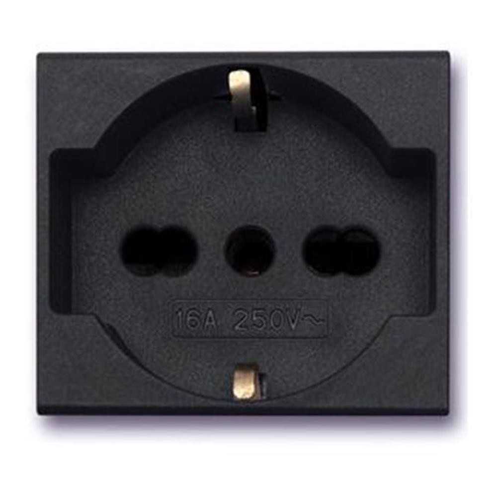 Presa 16A schuko unel nero - serie Ave S45 Noir