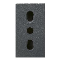 Presa 16A bipasso nero -...