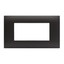 Placca 4 moduli tecnopolimero young s44 grigio tekla - serie Ave Tekla