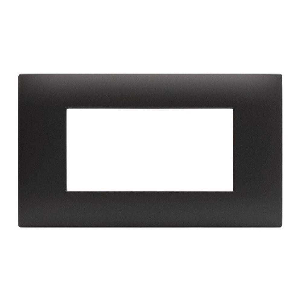 Placca 4 moduli tecnopolimero young s44 grigio tekla - serie Ave Tekla