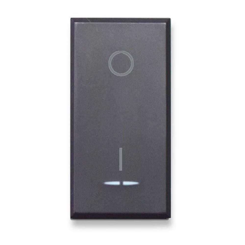 Interruttore 2P 16A grigio tekla illuminabile - serie Ave Tekla