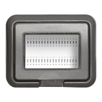 Supporto a calotta 3 moduli antacite per frutti Living BTicino luna IP55