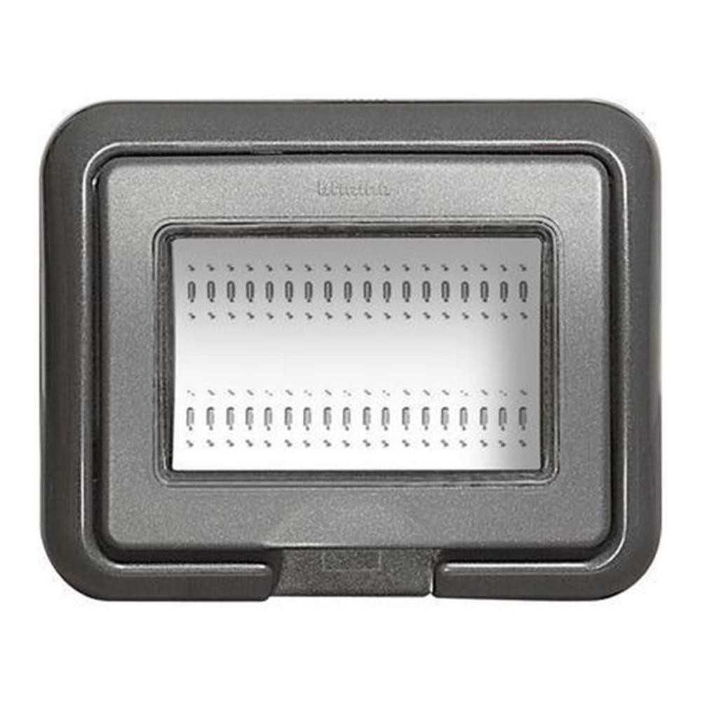 Supporto a calotta 3 moduli antacite per frutti Living BTicino luna IP55