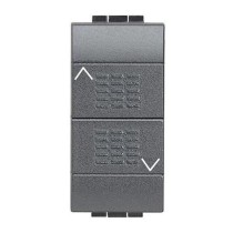 Pulsante doppio 10A antracite - serie BTicino Livinglight