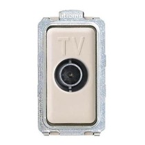 Presa TV maschio bassa perdita bianco - serie Bticino Magic