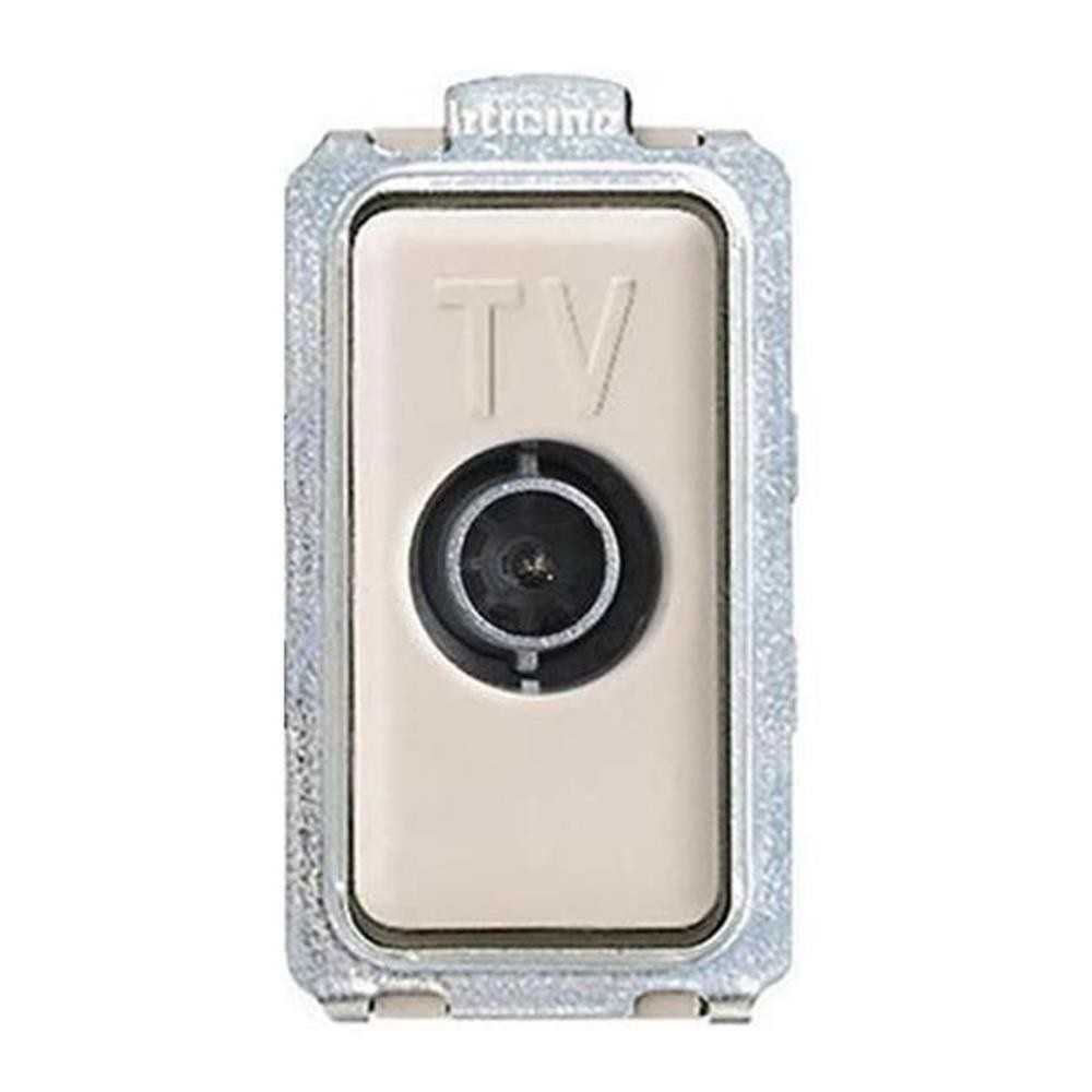 Presa TV maschio bassa perdita bianco - serie Bticino Magic