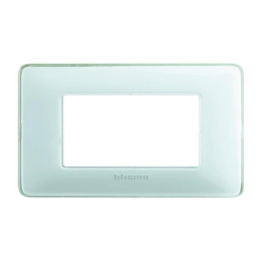 Placca 4 moduli bianco ghiaccio - serie BTicino Matix