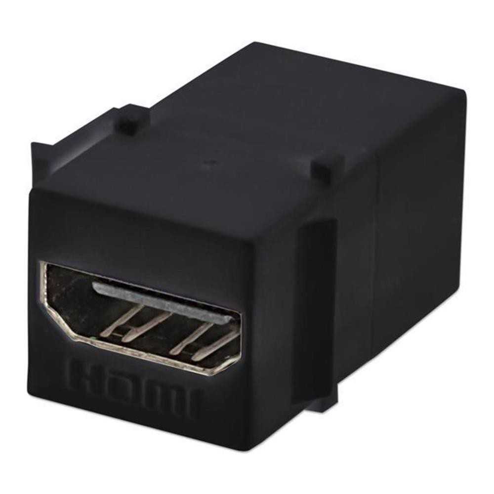 Frutto keystone HDMI f/f tipo a nero