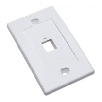 Placca bianca autoportante frutti keystone1 posto per scatole 503