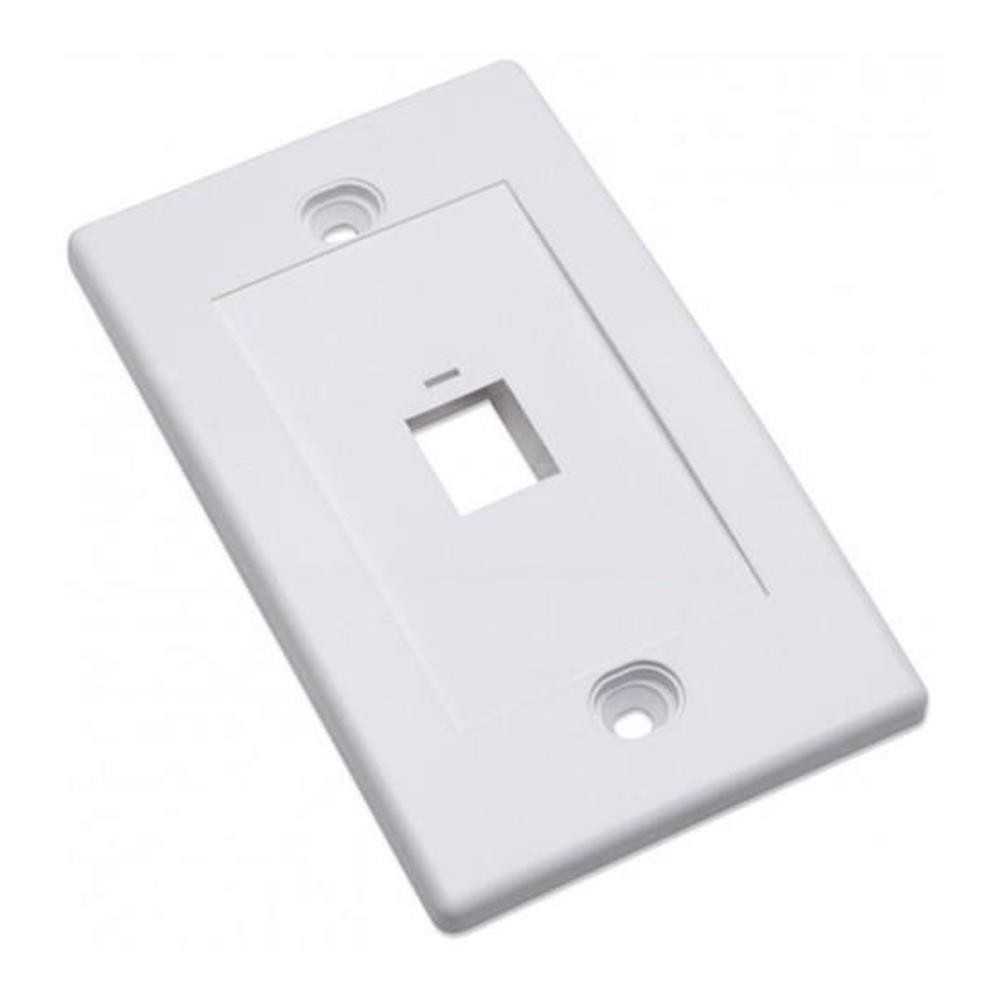 Placca bianca autoportante frutti keystone1 posto per scatole 503