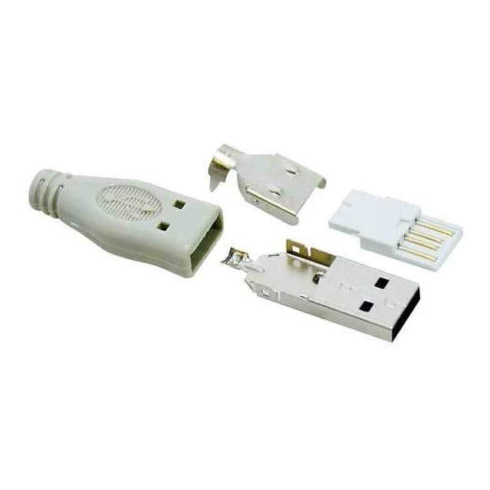 Connettore USB tipo A maschio a saldare