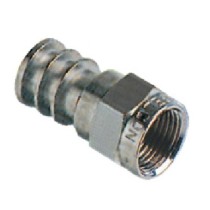 Connettore coassiale a f a crimpare per cavo da 5 mm