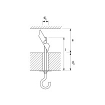 Ancora soffitto dado - kd 6