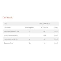 Ancora a soffitto con dafo kd 4 sfuso