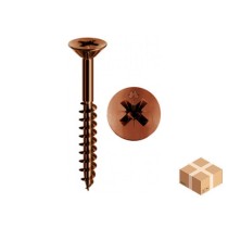 Vite truciolare 6x100 TSP-PZ bronzata filetto parziale Panel-vit - 100 pezzi