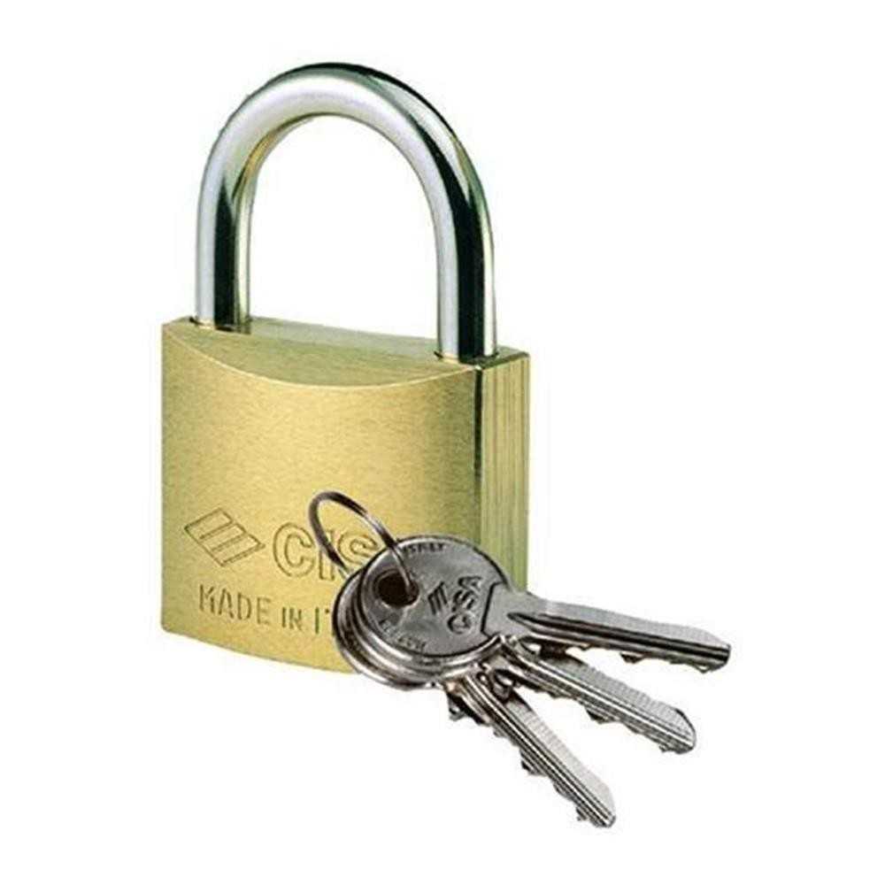 Lucchetto arco corto 30 cisa ottone