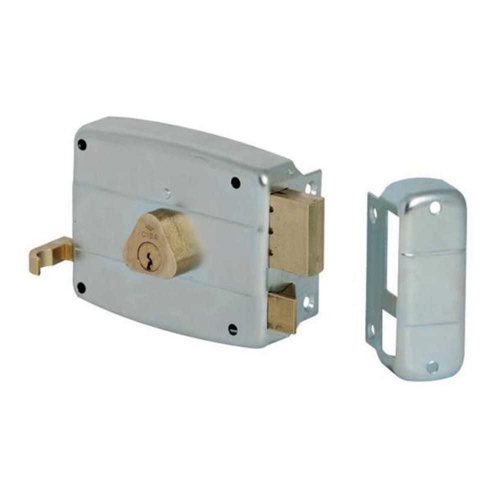 Serratura applicare sx 60 doppio cilindro fisso con tirante 2 mandate - cisa