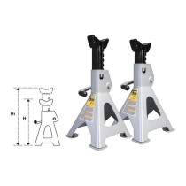 Cavalletti regolabili in altezza per auto fino a 3 tonnellate - 2 pezzi