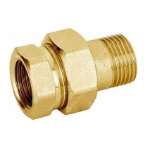 Bocchettone ottone giallo a 3 pezzi MF 1.1/4 o-ring