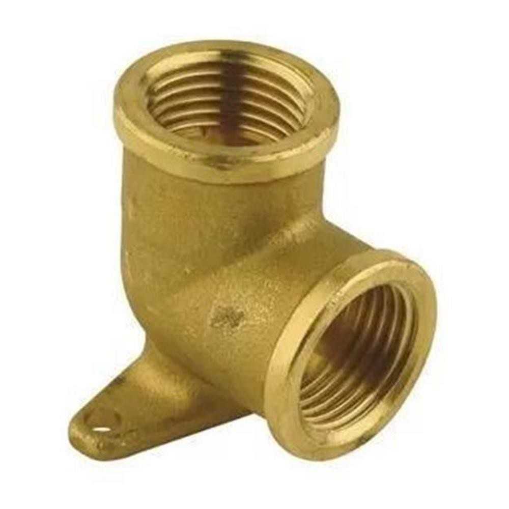 Gomito in ottone giallo F1/2 flangiato