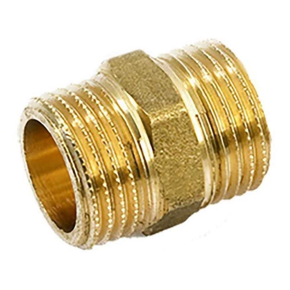 Nipplo in ottone giallo corto M3/8 Fig.280