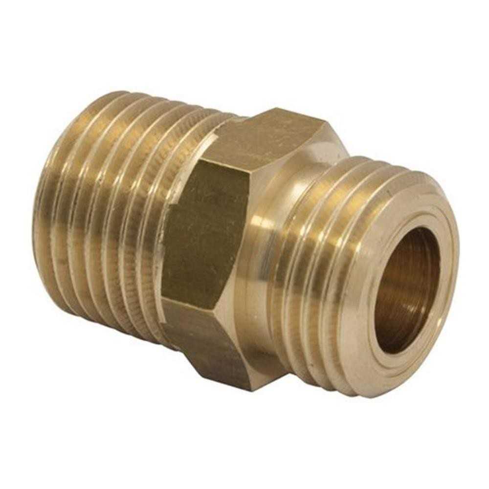 Nipplo in ottone giallo ridotto M1/2xM1/2 sinistro