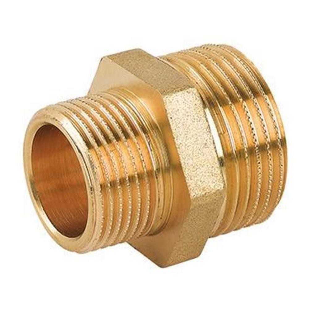 Nipplo in ottone giallo ridotto M3/8xM1/4 Fig.245