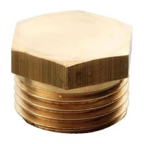 Tappo in ottone giallo esagonale M3/4 Fig.300