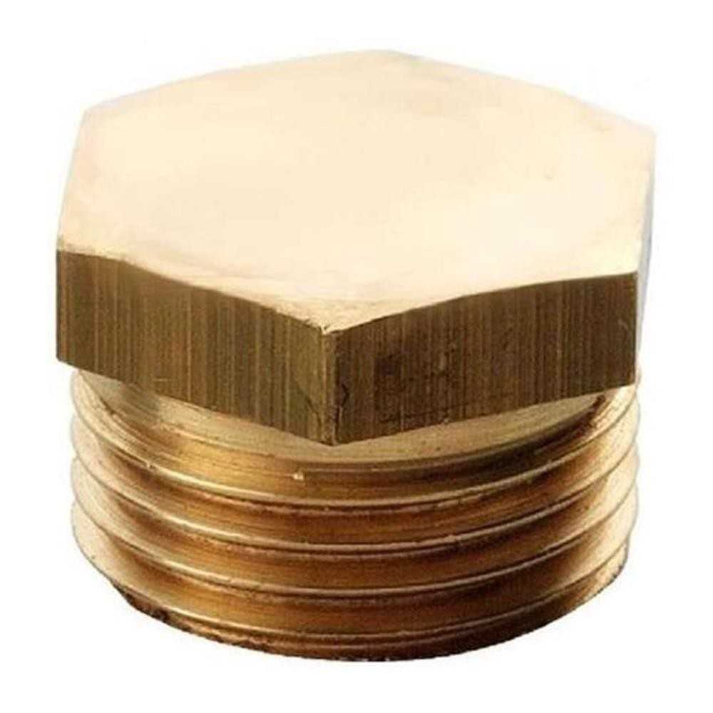 Tappo in ottone giallo esagonale M3/4 Fig.300