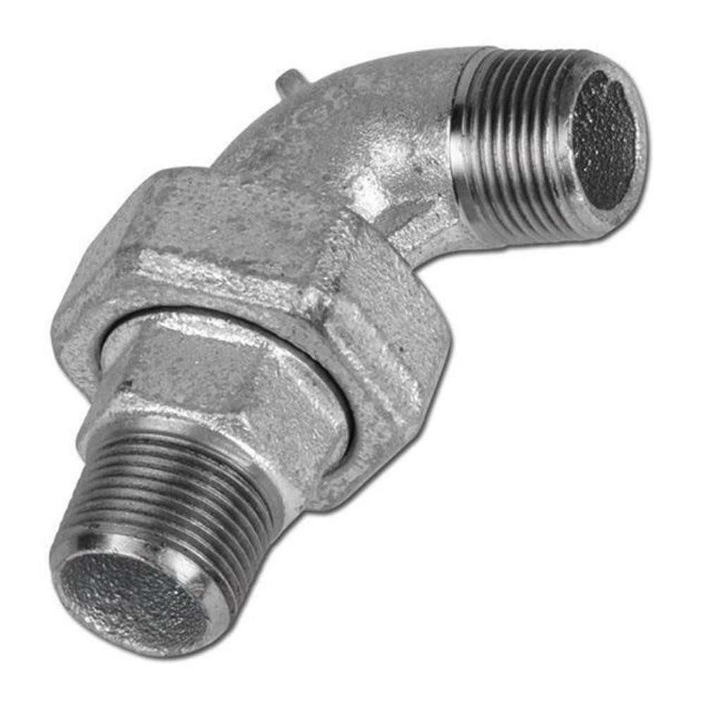 Bocchettone a gomito in ghisa F3/8 sede conica GM - Fig. 340