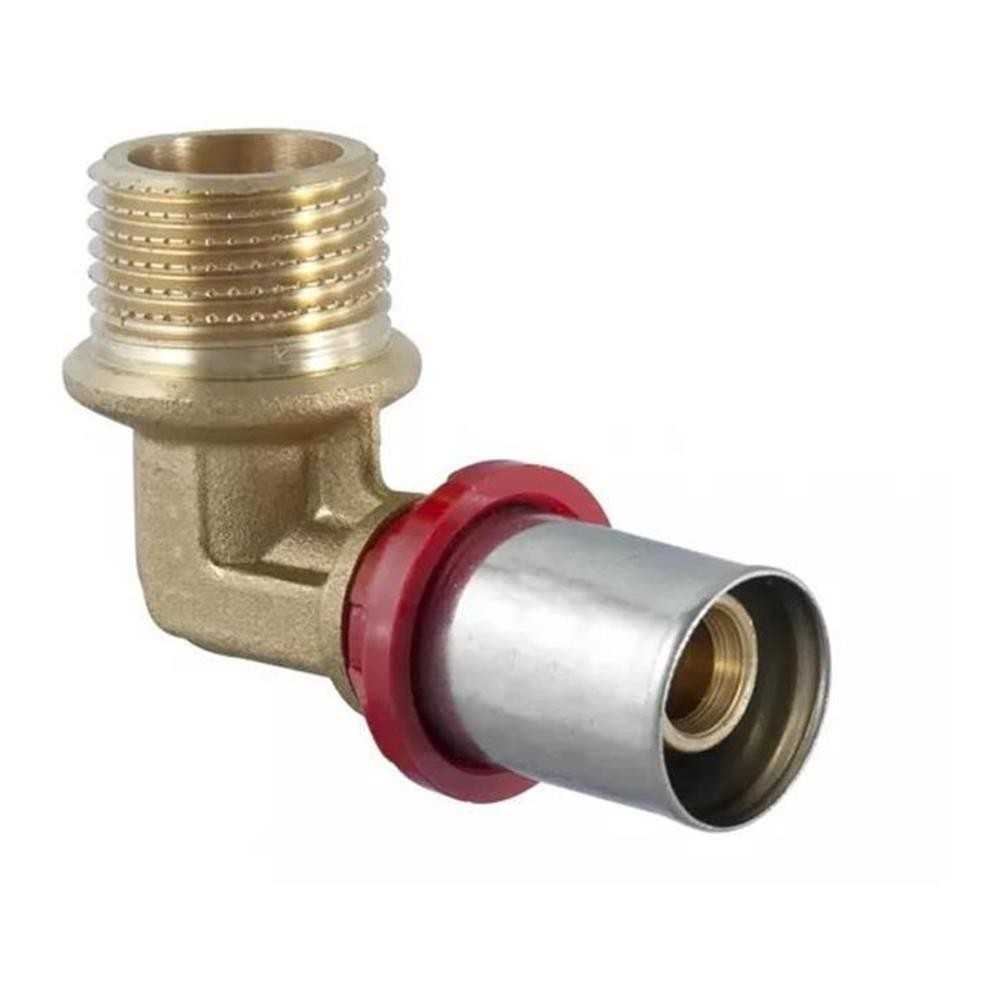 Gomito per tubo multistrato 20xM1/2 pressare