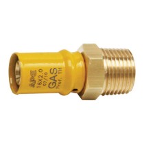 Raccordo dritto per tubo multistrato 20xM3/4 pressare gas - Ape