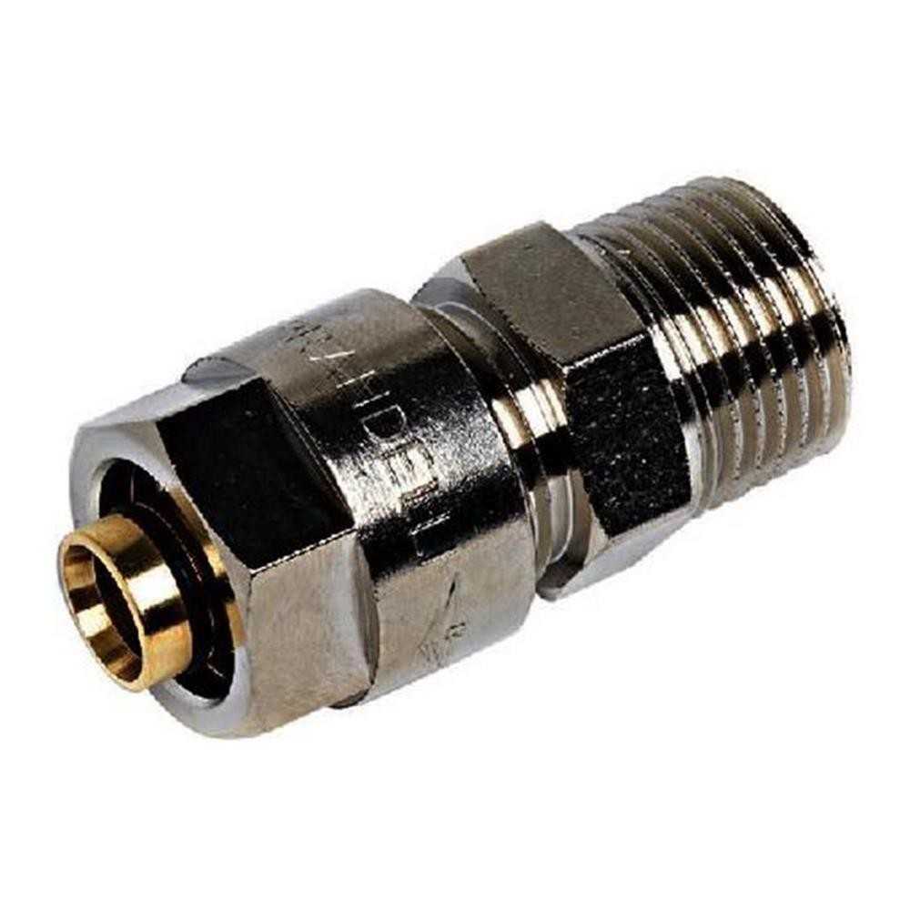 Raccordo dritto per tubo multistrato 16xM1/2 stringere prandelli