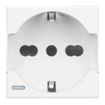 Presa 16A schuko unel bianco - serie BTicino Axolute