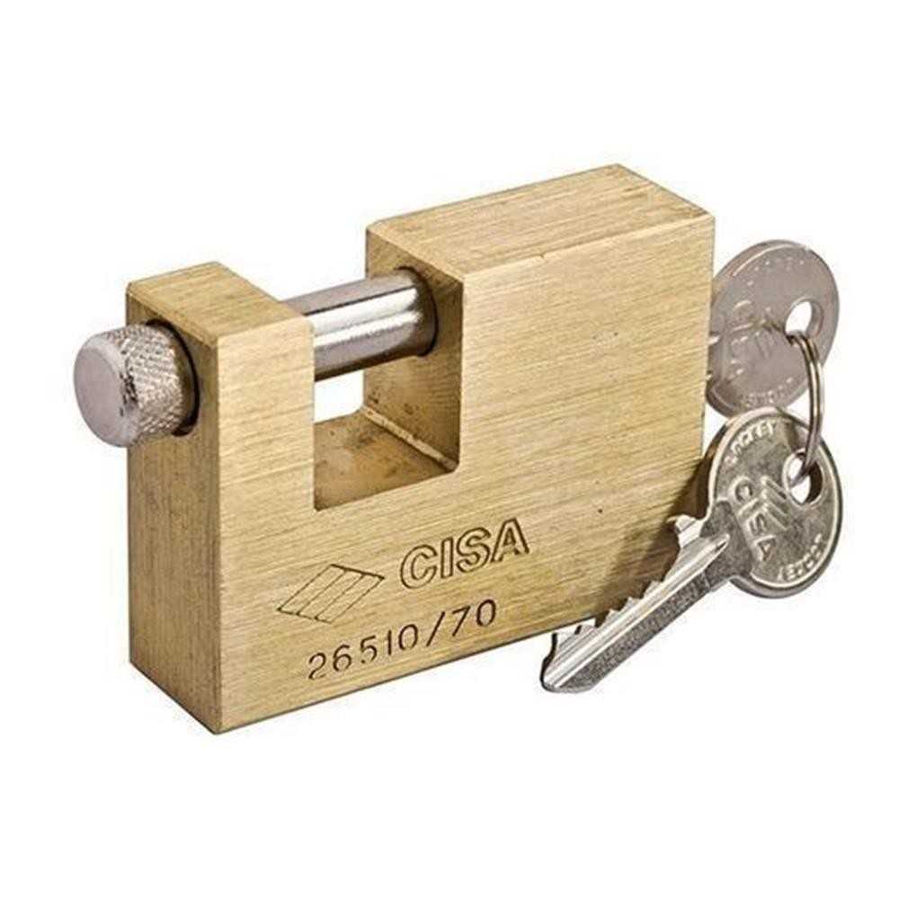 Lucchetto serranda 70 cisa plus ottone