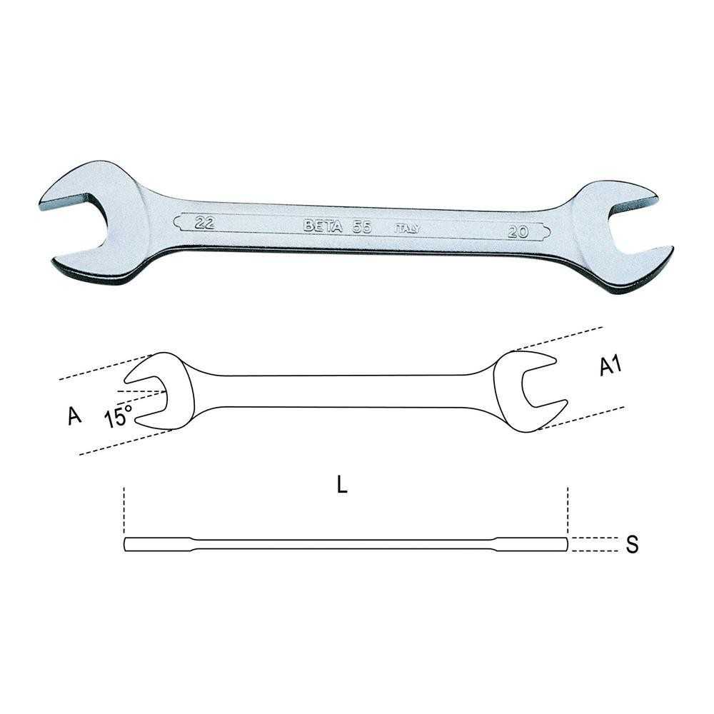 Chiave fissa 6x7 mm Serie 55 - Beta