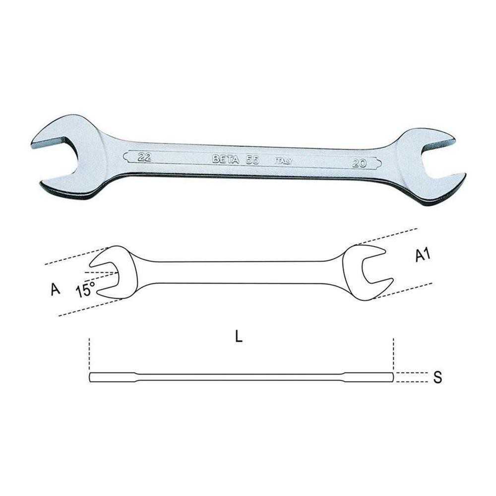 Chiave fissa 30x32 mm Serie 55 - Beta