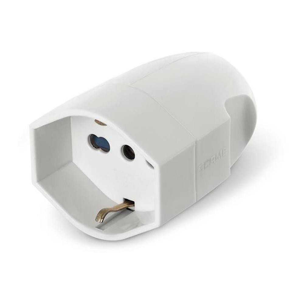 Presa volante 16A schuko bianca unel - Scame