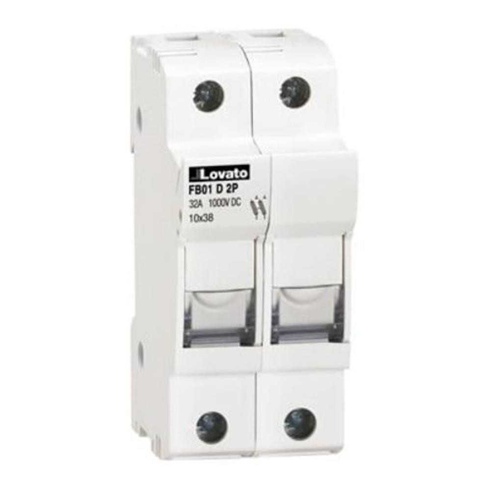 Base portafusibile 10X38 32A 2P 1000V DC 2M - Lovato