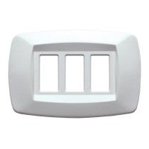 Placca 3 moduli modi bianco - serie Master 16000