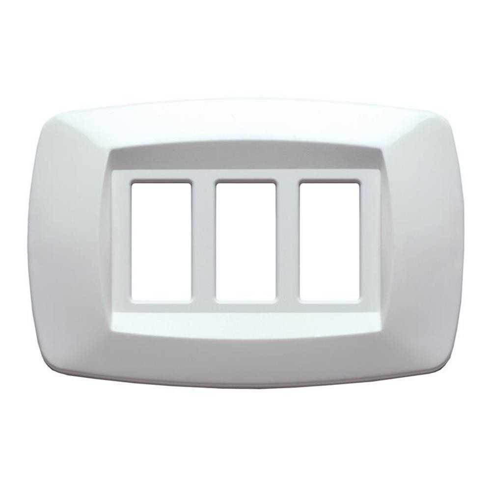 Placca 3 moduli modi bianco - serie Master 16000