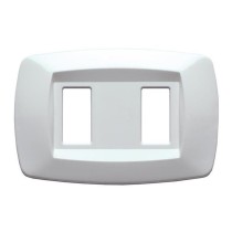 Placca 2 moduli modi bianco - serie Master 16000