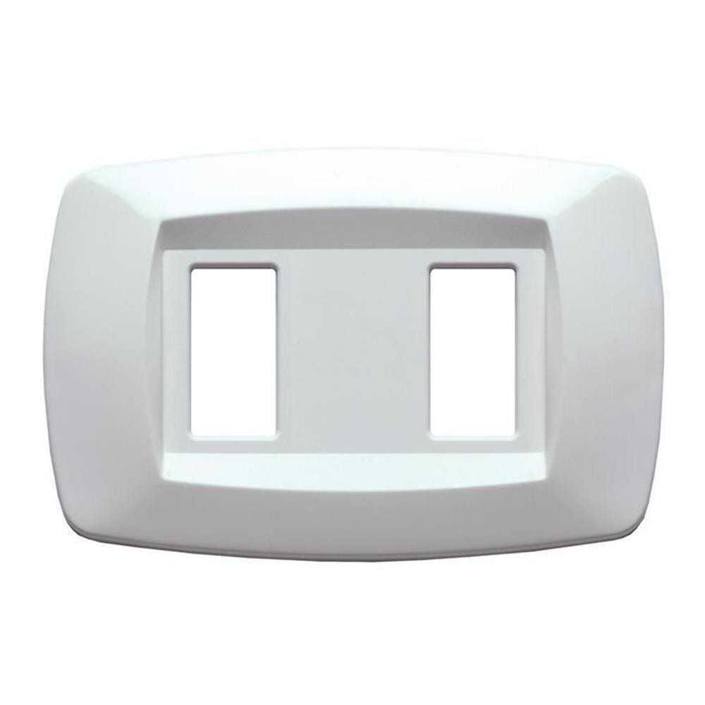 Placca 2 moduli modi bianco - serie Master 16000