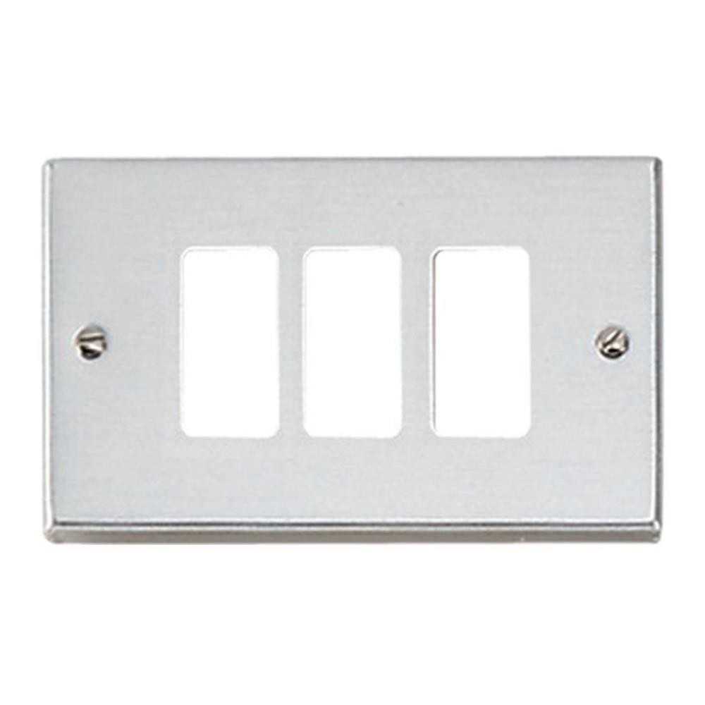 Placca 3 moduli paglierino - serie Master 16000