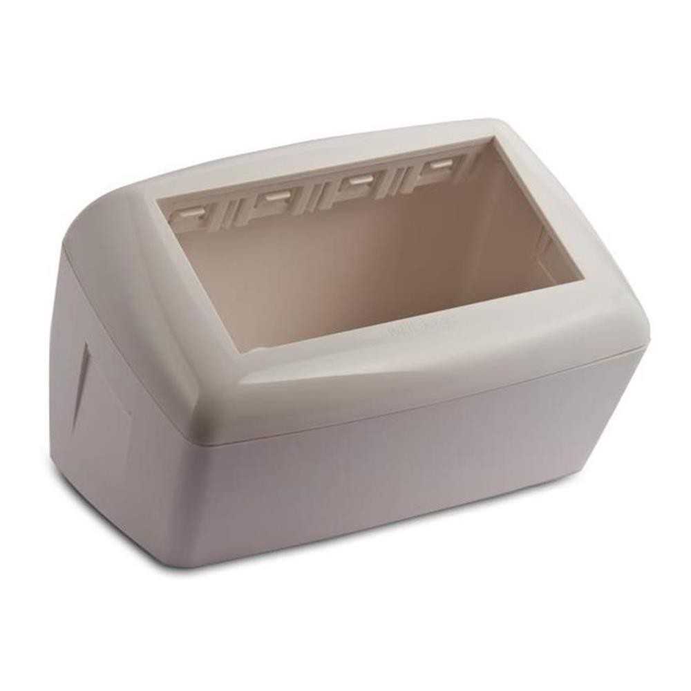 Contenitore inclinato a 4 moduli bianco per frutti serie Modo e Mix Master