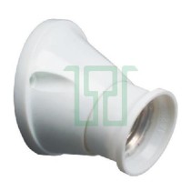 Portalampada e27 base inclinata bianco in bachelite