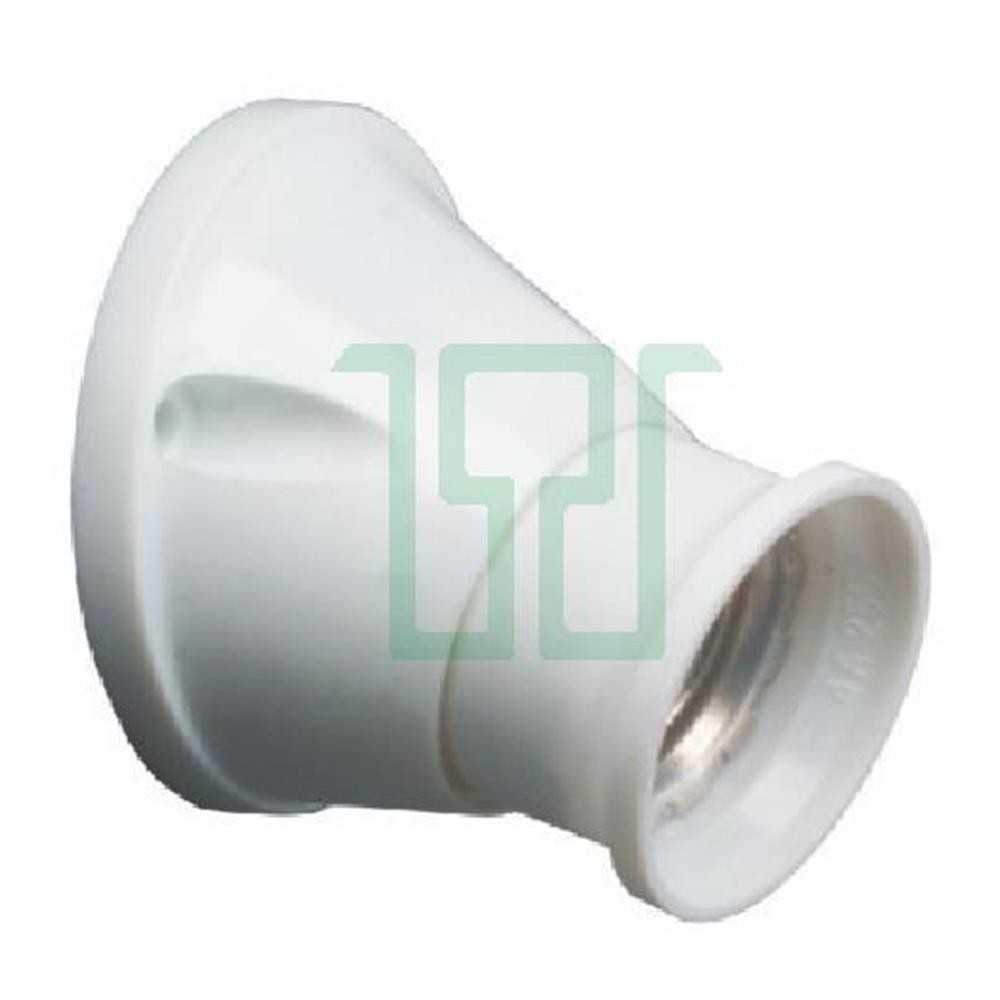 Portalampada e27 base inclinata bianco in bachelite