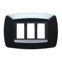 Placca 3 moduli modi nero - serie Master 16000