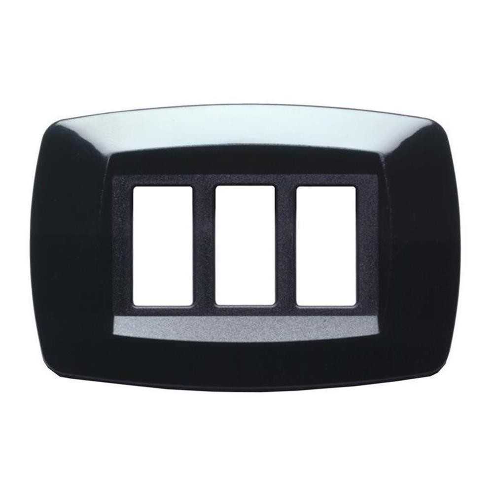 Placca 3 moduli modi nero - serie Master 16000