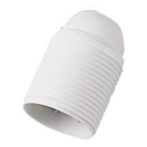 Portalampada E27 filettato bianco in termoplastico